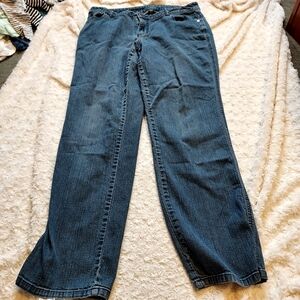 Avenue Denim Wide Leg Blue jeans 16 Tall Relaxed Fit Comfy Western Ranch